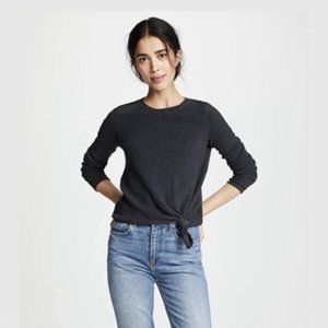 Madewell Tops Madewell Texture & Thread Front Knot Jacquard Top Black XS